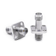 SMA Female To SMA Female 18Ghz 4-Hole Flange Stainless Steel Rf Coax Connector SMA Female To SMA Female 18Ghz 4-Hole Flange Stainless Steel Rf Coax Connector