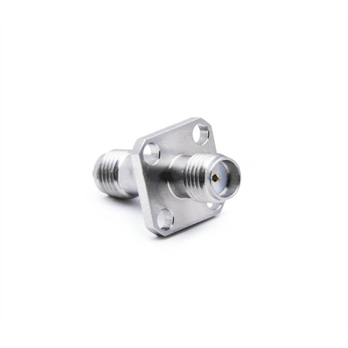 SMA Female To SMA Female 18Ghz 4-Hole Flange Stainless Steel Rf Coax Connector SMA Female To SMA Female 18Ghz 4-Hole Flange Stainless Steel Rf Coax Connector