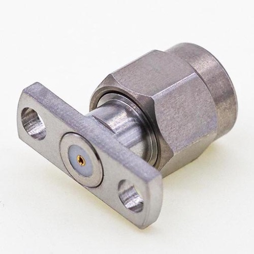 SMA Male Connector, 12.7 x 4.8mm / 0.500 x 0.190inch Flange for 0.38mm / .015 Pin SMA Male Connector, 12.7 x 4.8mm / 0.500 x 0.190inch Flange for 0.38mm / .015 Pin