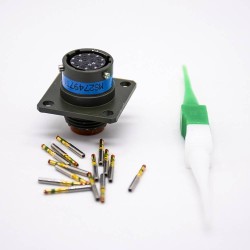 Connector For Military 13 Pin Socket Four Hole Flange Crimp D38999