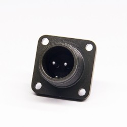 Industrial MS3102A12S-3P Box Receptacle Class A Size 12S 2*16 Solder Pin Contact 2 Pin Connector