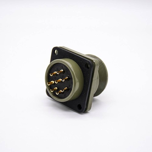 MS 5015 Circular Connector Size 20 Straight 8 Pin Square Flange Male Socket Female Plug MS 5015 Circular Connector Size 20 Straight 8 Pin Square Flange Male Socket Female Plug