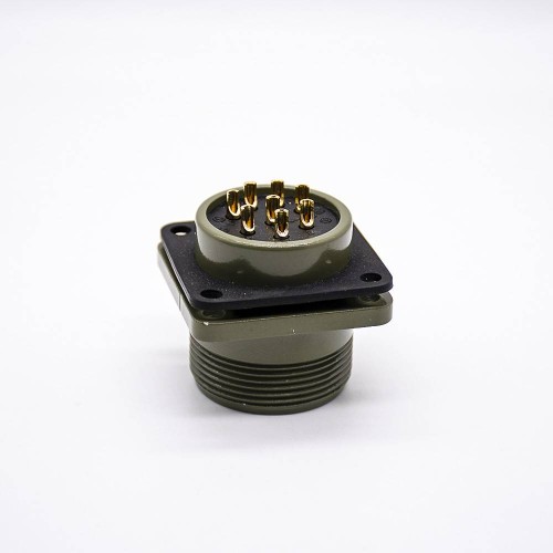 MS 5015 Circular Connector Size 20 Straight 8 Pin Square Flange Male Socket Female Plug MS 5015 Circular Connector Size 20 Straight 8 Pin Square Flange Male Socket Female Plug
