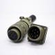 MS 5015 Circular Connector Size 20 Straight 8 Pin Square Flange Male Socket Female Plug MS 5015 Circular Connector Size 20 Straight 8 Pin Square Flange Male Socket Female Plug