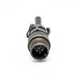 MS 5015 Series Size 14S 4pin Straight Male Plug Dust Cover With Chain
