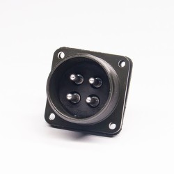 MS3102A24-22P Straight Metal Receptacle Solder 24 Size 4*8 Pin Contacts Box Mount Connector 5pcs