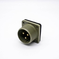 MS5015 Connector 3 Pin Straight Size 20 Square Flange Male Socket Female Plug