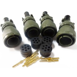 7 Pin Plug Male Straight Bayonet Coupling Solder American-Standard Traction Motor Connector