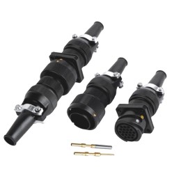 Female Docking Type Male Socket Plug Traction Motor Connector JL 19 Pin Bayonet Coupling Solder American-Standard