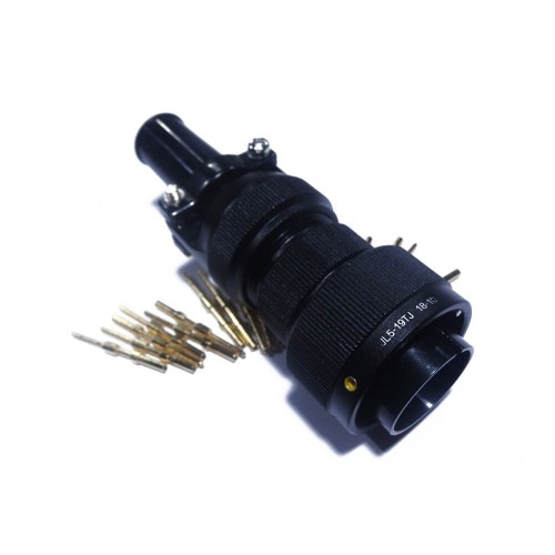High Speed Rail Connectors American-Standard 19 Pin Male Plug Straight Bayonet Coupling Solder High Speed Rail Connectors American-Standard 19 Pin Male Plug Straight Bayonet Coupling Solder
