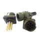 JL Socket 4 Hole-Flange Solder Traction Motor Connector 7 Pin Straight Bayonet Coupling