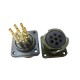 JL Socket 4 Hole-Flange Solder Traction Motor Connector 7 Pin Straight Bayonet Coupling