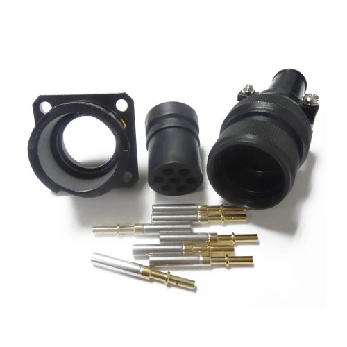 JL Socket Female Traction Motor Connector Panel Mount 7 Pin 180 Degree Bayonet Coupling Solder American-Standard JL Socket Female Traction Motor Connector Panel Mount 7 Pin 180 Degree Bayonet Coupling Solder American-Standard