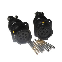 JL Socket Female Traction Motor Connector Panel Mount 7 Pin 180 Degree Bayonet Coupling Solder American-Standard