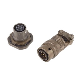 Military Spec Connectors MS3116E10-7P MS3112E10-7S male and female 7 pin military connector with Strain Relief Clamp