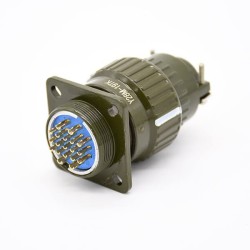 Military Y28M-19TK Aviation Connector Gold Plated 19 Pin Circular Connector male-female