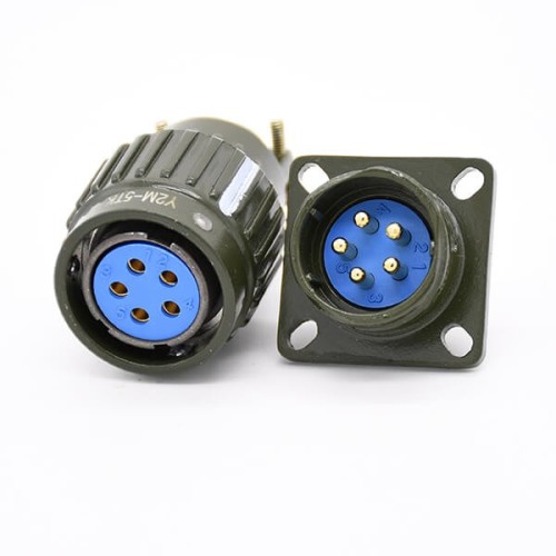 Y2M-5ZJ 5 Pin Male Circular Connector Army Green 21.5mm Mounting hole Y2M-5ZJ 5 Pin Male Circular Connector Army Green 21.5mm Mounting hole