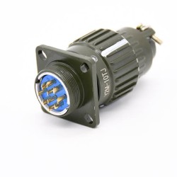 Y2M-7TK 7 Pin Gold Contact Female Plug Circular Connector For Electronics