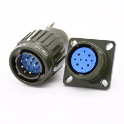 Y2M-7TK 7 Pin Gold Contact Female Plug Circular Connector For Electronics