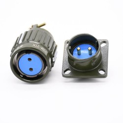 Y2M Connector 2 Pin Y2M-2ZJ Metal Housing Socket Male Circular Connector 20pcs