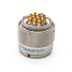 14 Pin Female Connector 20 Shell Size Plug Y27G 180° Admiralty Metal Bayonet Coupling