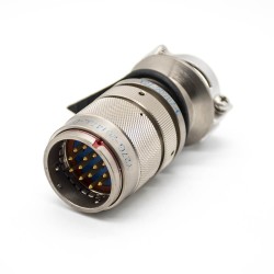 14 Pin Plug Y27G Admiralty Metal 20 Shell Size Plug Male Straight Solder cup 180 Degree Bayonet Coupling Connectors