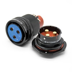 3 Pin Connectors 22 Shell Size Y50X Plug&Socket panel mount Solder cup Straight Bayonet Coupling Female Butt-jiont Male