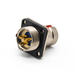 3 Pin Plug And Socket Female Butt-jiont Male 12 Shell Size Y27G Panel Mount Solder cup Admiralty Metal Connector