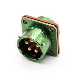 5 Pin Socket Y50DX Bayonet Coupling 14 Shell Size Male 180° panel mount Connector Aluminum alloy Solder cup