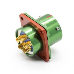 5 Pin Socket Y50DX Bayonet Coupling 14 Shell Size Male 180° panel mount Connector Aluminum alloy Solder cup