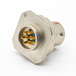 7Pin Circular Electric Connector Y11P Male Socket Panel Mount Aluminum alloy Solder cup 10 Shell Size Bayonet Coupling