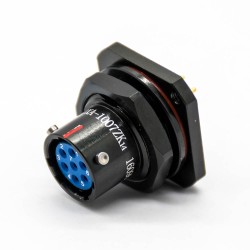 7Pin Y50X Waterproof Connector Female Socket Bayonet Coupling Panel Mount/PCB Before The Lock Plate Straight 10 Shell