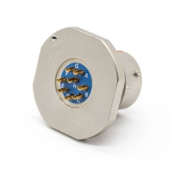 Circular Electrical Connector Solder Cup Y50EX 12 Shell Size Socket 8 Pin Female Straight Front Bulkhead Waterproof