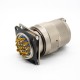 Male Female Connectors Electrical Plug&Socket Y27G Bayonet Coupling 17Pin Admiralty Metal 180掳 Panel Mount Solder cup