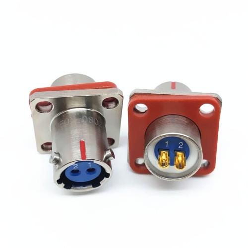 Y50X-0802ZK10 Flange Socket 8 Shell Size Bayonet Coupling Solder Cup 2 Pin Nickel Plating Female Socket Y50X-0802ZK10 Flange Socket 8 Shell Size Bayonet Coupling Solder Cup 2 Pin Nickel Plating Female Socket