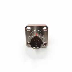 Y50X-0803ZJ10 Flange Socket 8 Shell Size Bayonet Coupling Solder Cup 3 Pin Nickel Plating Male Socket
