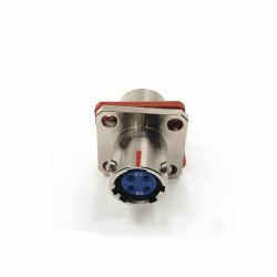 Y50X-0804ZK10 Flange Socket 8 Shell Size Bayonet Coupling Solder Cup 4 Pin Nickel Plating Female Socket
