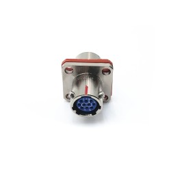 Y50X-0810ZK10 Flange Socket 8 Shell Size Bayonet Coupling Solder Cup 10 Pin Nickel Plating Female Socket