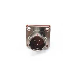 Y50X-1003ZJ10 Flange Socket 10 Shell Size Bayonet Coupling Solder Cup 3 Pin Nickel Plating Male Socket