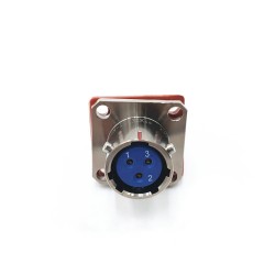 Y50X-1003ZK10 Flange Socket 10 Shell Size Bayonet Coupling Solder Cup 3 Pin Nickel Plating Female Socket