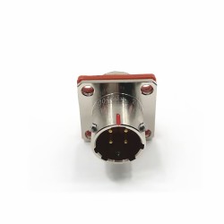 Y50X-1004ZJ10 Flange Socket 10 Shell Size Bayonet Coupling Solder Cup 4 Pin Nickel Plating Male Socket