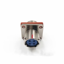 Y50X-1004ZK10 Flange Socket 10 Shell Size Bayonet Coupling Solder Cup 4 Pin Nickel Plating Female Socket