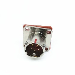 Y50X-1005ZJ10 Flange Socket 10 Shell Size Bayonet Coupling Solder Cup 5 Pin Nickel Plating Male Socket