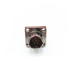 Y50X-1006ZJ10 Flange Socket 10 Shell Size Bayonet Coupling Solder Cup 6 Pin Nickel Plating Male Socket