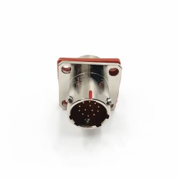 Y50X-1013ZJ10 Flange Socket 10 Shell Size Bayonet Coupling Solder Cup 13 Pin Nickel Plating Male Socket