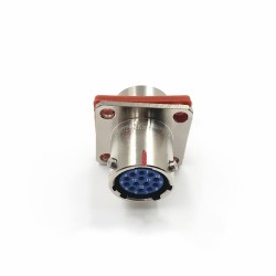 Y50X-1013ZK10 Flange Socket 10 Shell Size Bayonet Coupling Solder Cup 13 Pin Nickel Plating Female Socket