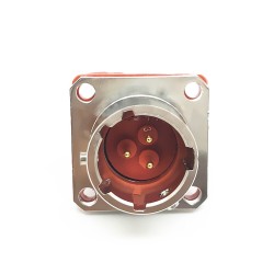 Y50X-1203ZJ10 Flange Socket 12 Shell Size Bayonet Coupling Solder Cup 3 Pin Nickel Plating Male Socket