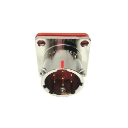 Y50X-1207ZJ10 Flange Socket 12 Shell Size Bayonet Coupling Solder Cup 7 Pin Nickel Plating Male Socket