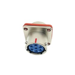 Y50X-1207ZK10 Flange Socket 12 Shell Size Bayonet Coupling Solder Cup 7 Pin Nickel Plating Female Socket