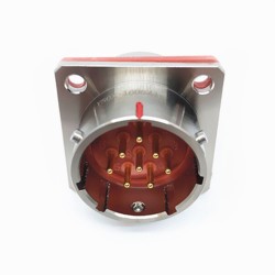 Y50X-1608ZJ10 Flange Socket 16 Shell Size Bayonet Coupling Solder Cup 08 Pin Nickel Plating Male Socket
